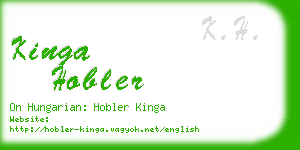 kinga hobler business card